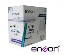 CABLE UTP CAT5E ENSON 13251 NEGRO PRO-II  100% COBRE